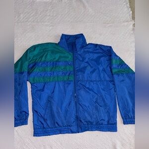USA Olympics Vintage 90s JCPenney Blue Green American Windbreaker Jacket Large